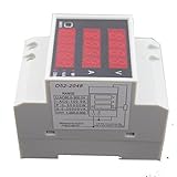 Lovoski 2個入り　D52-2048　デジタル　DIN　レール　電流　電圧　パワーメータ　電流計　電圧計　AC 80-300V