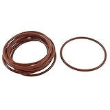 uxcell ゴムOリング シール ガスケット ワッシャー レッド 64mm x 59mm x 3mm 10個入り