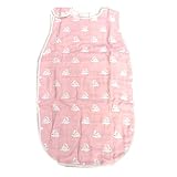 PS BABY キッズ & ベビー スリーパー 6重ガーゼ 兄弟 姉妹 色違い サイズ違い で楽しめる (キッズ, ピンク ウサギ)