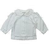 《H29年春物》(日本製) Pample Mousse(パンプルムース) 40コーマ天竺レースリボン付ブラウス 80cm /OW NO.DP-71200