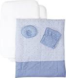 プッパプーポ ミニ布団6点セット 【ネイビースター】 日本製 オーガニック100% 2重ガーゼ カバーリングタイプ 洗濯機で洗える掛け敷きふとん 新生児用