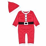 （イーエフイー）EFE　子供服　クリスマス衣装　サンタさんコスチューム　ベビーコスチューム　ベビーロンパース　帽子付き　6-18ヶ月 レッド 90