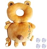 赤ちゃん 乳幼児用 ごっつん防止 後頭部を保護 安全パッド で 衝撃吸収 やわらか リュック (こぐま(オレンジ))