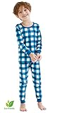 【あるこんたるこん】(TB/F) ルームウェア チェックブルー ベビー 男の子 女の子 キッズ ジュニア パジャマ 長袖 シャツ (110)
