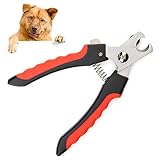 Seacan ペット用 爪切り ネイルトリマー ギロチンタイプ ネイルケア 犬猫適用 保護ガード 安全ロック ペンチ 握りやすい 切れ気味 (S)