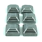 1 1 / 2 " PressedスチールPost Caps for Square Steel Posts ( Lot of 6キャップ