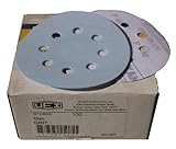 Uneeda Enterprizes, Inc M-152226 M-152226 6-Inch x 8 Hole Vented HV No 500 Grit Ekablue Aluminum Oxi