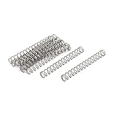 uxcell 圧縮バネ 304ステンレス 外径5mm ワイヤ直径0.5mm 長さ40mm シルバートーン 10個入