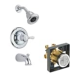 Delta Delta KTSDLE-T14478H2O-H777-CH Leland Tub/Shower Kit Pressure-Balance Single-Function Cartridg