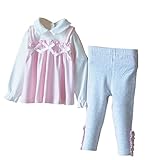 9か月-2歳女の赤ちゃんのかわいい子供服2ピーススーツのトップとパンツのセット