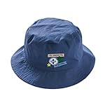 (コ-ランド) Co-land ベビー用ハット 赤ちゃんキャップ キッズ帽子 子供サンバイザー フィッシャーマンハット 刺繍柄 女の子 男の子紫外線 UVカット ネイビー 52cm