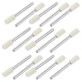 uxcell マウントポイント フェルト 金属 ホワイト シルバートーン ヘッドサイズ5 x 12mm 15個入り