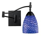 Elk 10151/1DR-S Celina 1-Light Swing arm Sconce In Dark Rust with Sapphire Glass [並行輸入品]