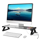 Orader モニタースタンド 机上台 モニター台 ノートパソコン用ラップデスク キーボード収...