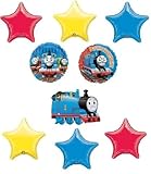 loonballoonトーマスTheタンクトレインエンジン星( 9 ) Piece Party Mylar装飾用バルーンセット