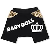 BABYDOLL（ベビードール） ヒョウ柄切替ショートモンキーパンツ ベビー キッズ 90cm ブラック