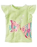 カーターズ Carter's Tシャツ Flutter-Sleeve Sequin Fish Tee 18M (78-83cm)