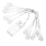SIKIWIND LEDストリングライト 水滴 ウォータードロップ 2.5m 10球 電池式 防水不凍 イルミネーション 長寿命60000h 全2色