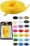 [KutsuGoods] クツグッズ スニーカーヘッズ専用 シューレース 靴紐 100cm 120cm 140cm 160cm 平紐 靴ひも shoelaces (160cm, イエロー)
