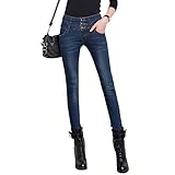 [Teddy] スキニーデニム レディース スキニーパンツ ジーンズ ストレッチ ロング丈 ハイウエスト p113 (インディゴ, XS(25サイズ))