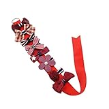 Nice Days(ナイス ディズ) 【8個セット】ヘアアクセサリー 子供用 ヘアクリップ 髪飾り かわいい 花 蝶結び (赤)