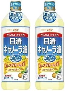 Amazon 日清 キャノーラ油 コレステロール0ゼロ 1000g 2本 日清オイリオ キャノーラ油 通販