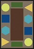 Joy Carpets Kid Essentials Early Childhood Round Sitting Shapes Rug Earthtone 13'2 [並行輸入品]