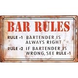 'Bar Rules...' Metal Wall Decor【クリスマス】【ツリー】 [並行輸入品]