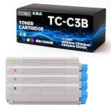 TC-C3B 互換トナーカートリッジ OKI用 C844dnw C835dnwt C835dnw C824dn 対応、4色セット（ブラックTC-C3BK1、シアンTC-C3BC1、マゼンタTC-C3BM1、イエローTC-C3BY1）、各色約5000枚印刷可能、ICチップ搭載、「4色セット大容量」【TUDOLP】