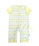 MONICA BABY BLUE ベビー ロンパース スカル モニナップル ロンパース 70cm サイズ ライトイエロー コットン 2111517005
