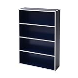 山善(YAMAZEN) 文庫本収納ラック 本棚カラーボックス ネイビー CMCR-9060(NV/WH)