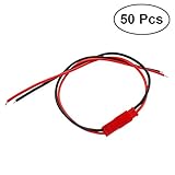 SUPVOX 2ピン電気延長端子ワイヤージャンパーケーブルストリップキット25雄25雌21cm長さ（50個）