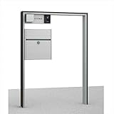 三協アルミ　フレムス2型　プラン　2015-E　※表札はネームシール　木調＋形材色　【機能門柱　機能ポール】 　マロンノーチェ＋ブラック