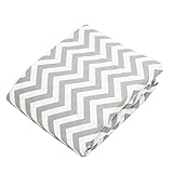 Kushies Baby Fitted Crib Sheet, Grey Chevron by Kushies