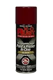 一般的なペイント&製造xop-39 x-o Rust Professional Rust予防ペイント1つで、プライマースプレーwith 360度スプレーTip、フィエスタレッド