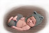 Fashion Newborn Baby Boy Girl Outfits Photography Props Lovely Bear Hat Pants Boots [並行輸入品]
