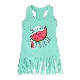 (プタス)Putars ベイビー服 子供服 女の子 ワンピース ドレス ノースリーブ ベスト スイカ柄 夏 フリンジ模様 可愛い オシャレ プリンセス 通園 発表会 旅行 誕生日 記念日 プレゼント 