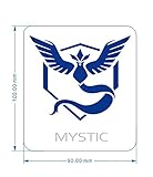 Jellybean ® ポケモンゴーステッカーチームMYSTICフリーザーステッカーカーMacbookのラップトップipadとデカール