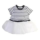 子供服　ベビー　女の子　ワンピース　ボーダー切り替えシフォンワンピ　Donkey Jossy 80