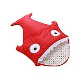 サメ寝袋　ベビー布団　おくるみ　フットマフ シュラフ ベビー 赤ちゃん スリーピングバッグ　スリーピングバッグ ベビー布団 寝具(レッド)