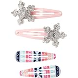 ジンボリー GYMBOREE/ スノーフレーク クリップ 4-パック シルバー 小物ジュエリー・ヘアーアクセサリー One Size【並行輸入】