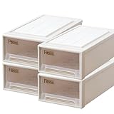 Fits フィッツケース 衣装ケース まとめ買い4個セット クローゼット用 S-30 カプチーノ