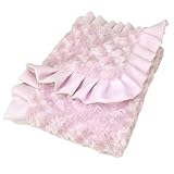 Trend Lab Swirl Velour Ruffle Trimmed Receiving Blanket, Pink by Trend Lab [並行輸入品]