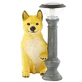 ガーデンソーラーライト 外灯 LED ライト ランタン ソーラー式 玄関 看板 照明 オブジェ 犬 受付 自動点灯