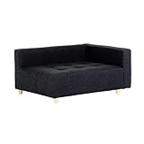 arne ベンチソファ ベンチ イス 背もたれ 肘掛け 片肘付き コーナーソファー Baggy DX-L 3×4 ファブリック ブラック