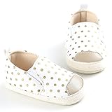 PUERI ベビーシューズ　柔らかい靴底　サンダル　ストライプ　花柄　蝶結び　女の子　出産祝い　プレゼント　夏（0-18ヶ月） (S, ホワイト)