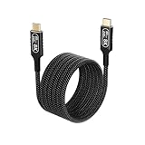 長いUSB C - USB Cケーブル 10フィート/3M Thunderbolt 4/3、usb4ケーブル、40gbpsデータ、タイプc 240W高速充電、モニター用8K/4K HDビデオ、usbcオスからオスまで、ノートパソコン、ハブ、タブレット、スマートフォンに対応。