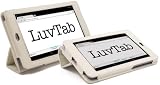 LuvTab WHITE Google Nexus 7 (7 inch) Genius Multifunctional / Multi Angle Luxury Executive Wallet / 