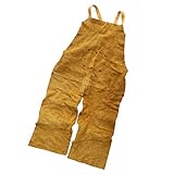 Baoblaze 溶接エプロン　防護服　断熱　耐火性　牛革　防炎 やけど対策　2層　快適性　 - イエロー