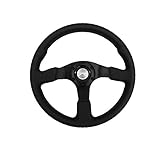 fortune(フォーチューン) D1 SPEC FLAT-R PVCレザーステアリング 33パイ ブラックステッチ DSC-FC330BK